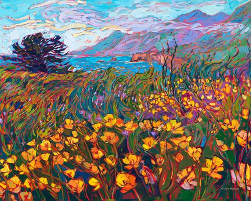 "Coastal Poppies III" 16x20 Paper Print